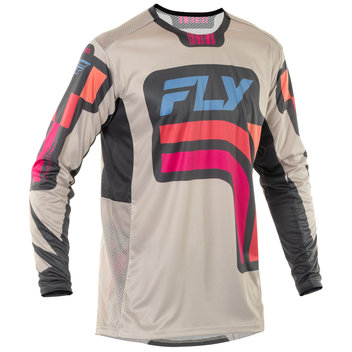 Fly Racing 2025 Lite Vice Jersey (Light Grey/Pink/Coral)