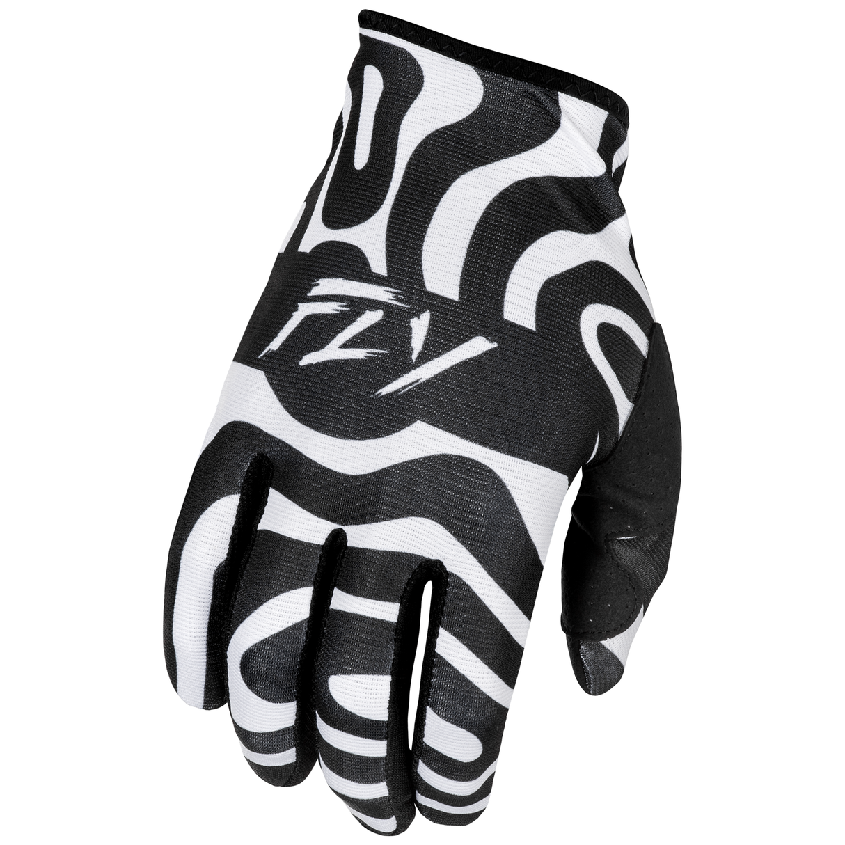 Fly Racing 2025 Youth Lite Abyss Gloves (White/Black)