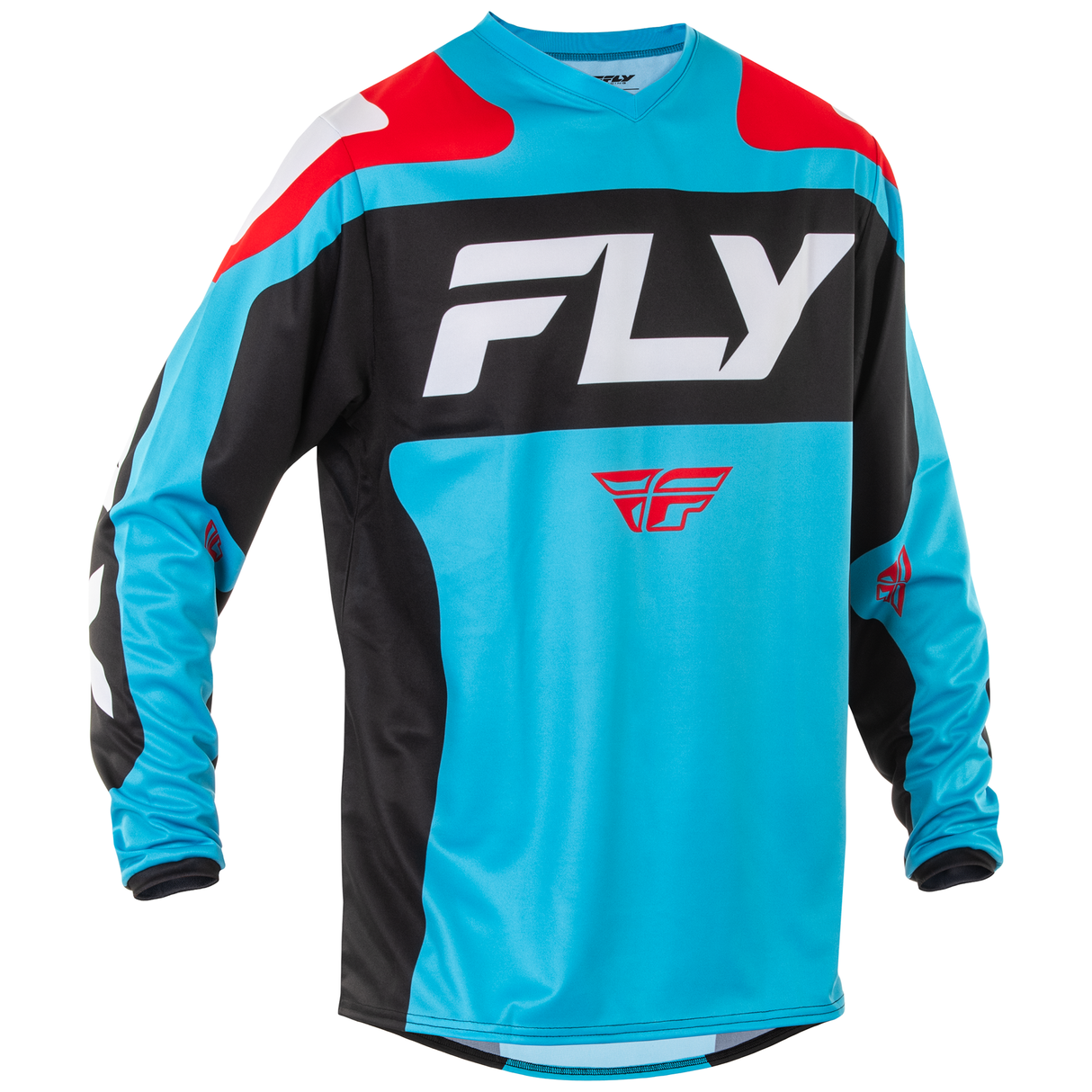 Fly Racing 2025 F-16 Jersey (Cyan/Black/White)