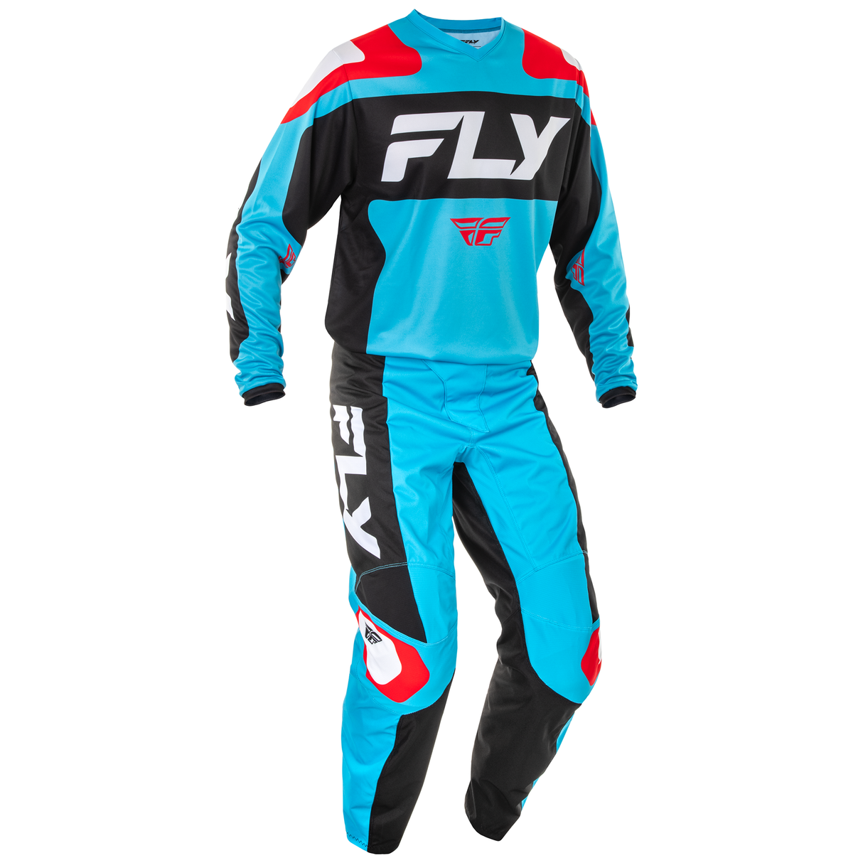 Fly Racing 2025 F-16 Jersey (Cyan/Black/White)