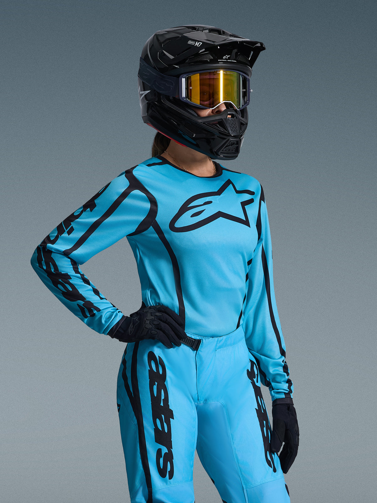 STELLA FLUID APEX JERSEY - TROPICAL BLACK