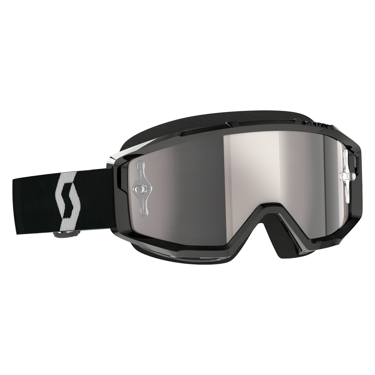 Scott Primal Chrome Goggle (Black / White) Silver Chrome Works Lens