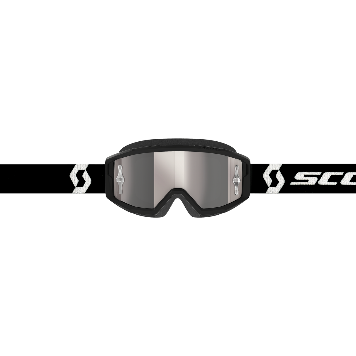 Scott Primal Chrome Goggle (Black / White) Silver Chrome Works Lens
