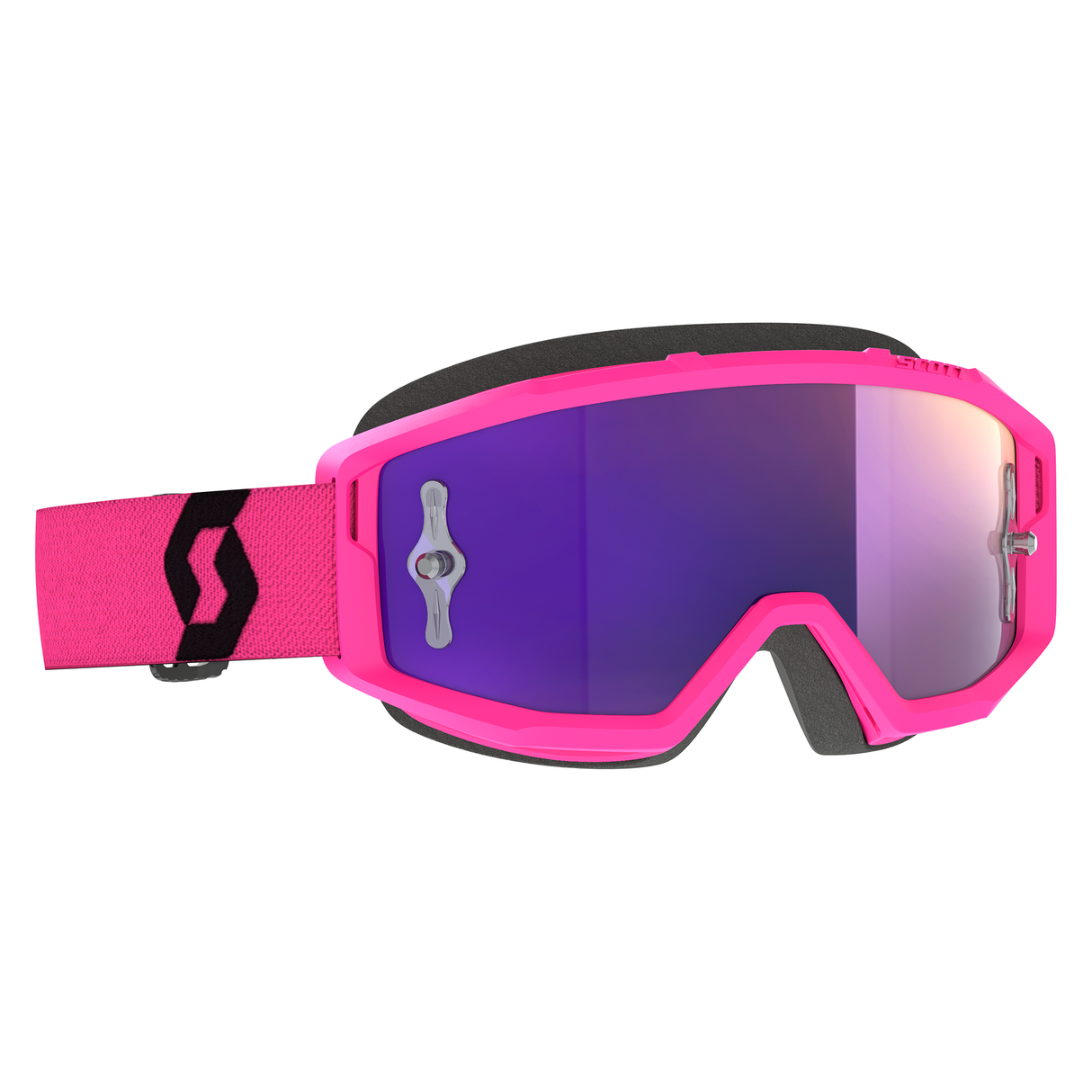 Scott Primal Chrome Goggle (Pink / Black) Purple Chrome Works Lens