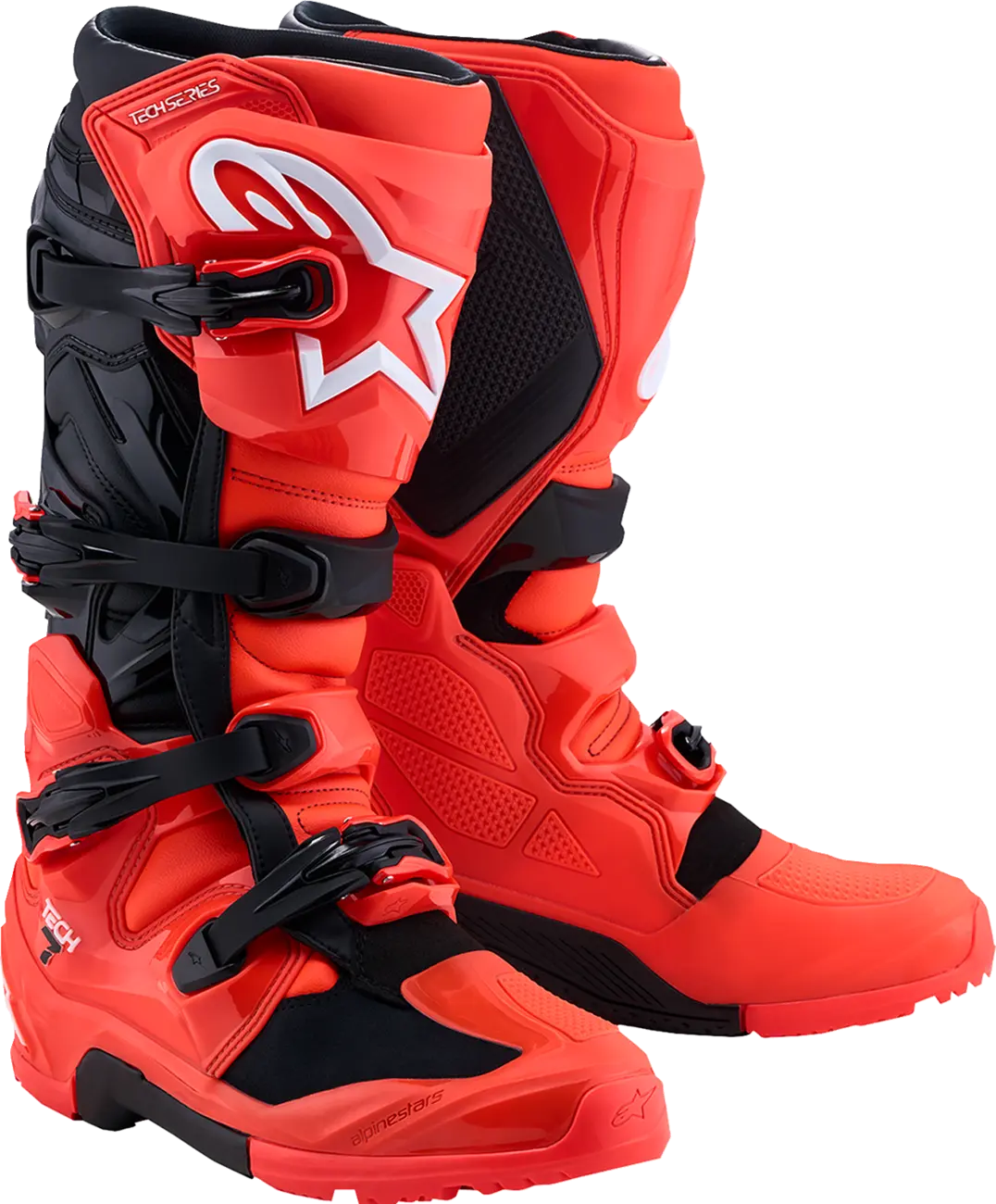 TECH 7 ENDURO BOOTS - RED FLUO BLACK