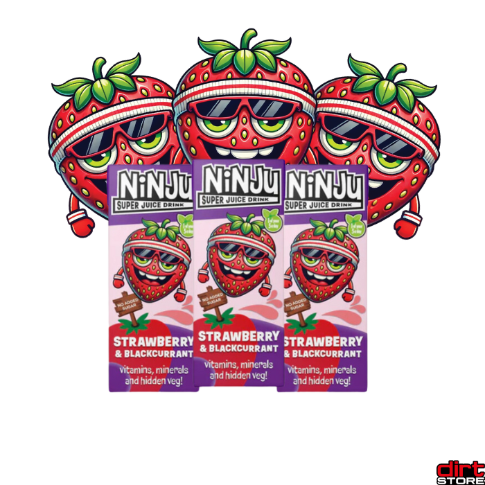 Ninju Super Juice - Strawberry & Blackcurrant (Case of 24)