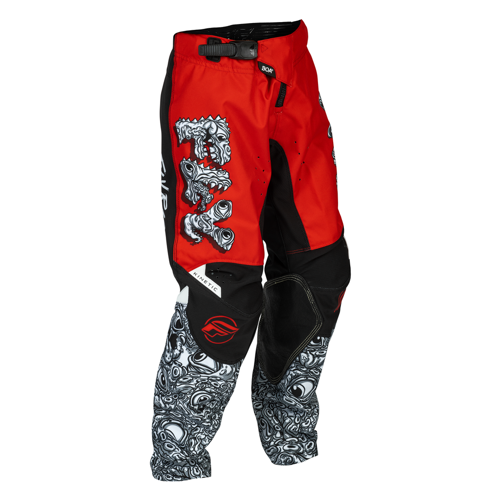 Kinetic 2026 Youth Mutant Pant - Red/White/Black