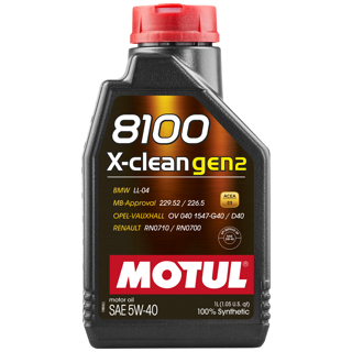 Motul 8100 X-Clean GEN2 5w40 1 Litre