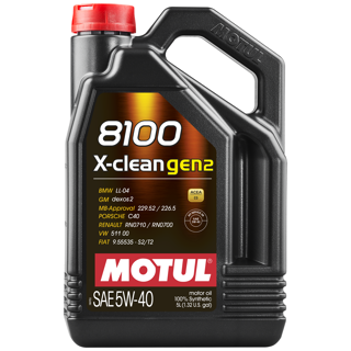 Motul 8100 X-Clean GEN2 5w40 5 Litres