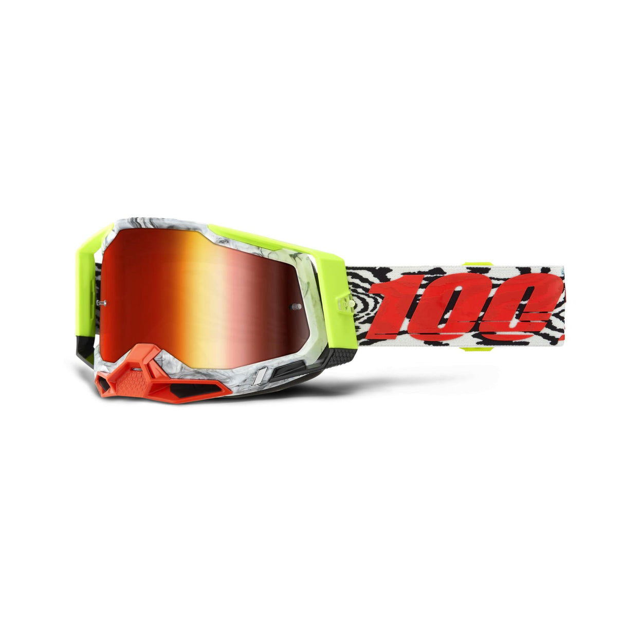 Racecraft 2 Goggle in Engal color with Mirror Red Lens, designed for optimal visibility and protection in racing conditions.