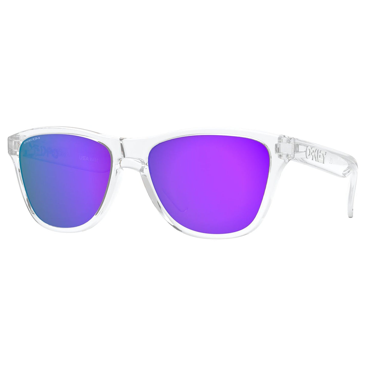 Oakley Frogskins XS Youth Sunglasses - Clear / Violet Prizm Lens