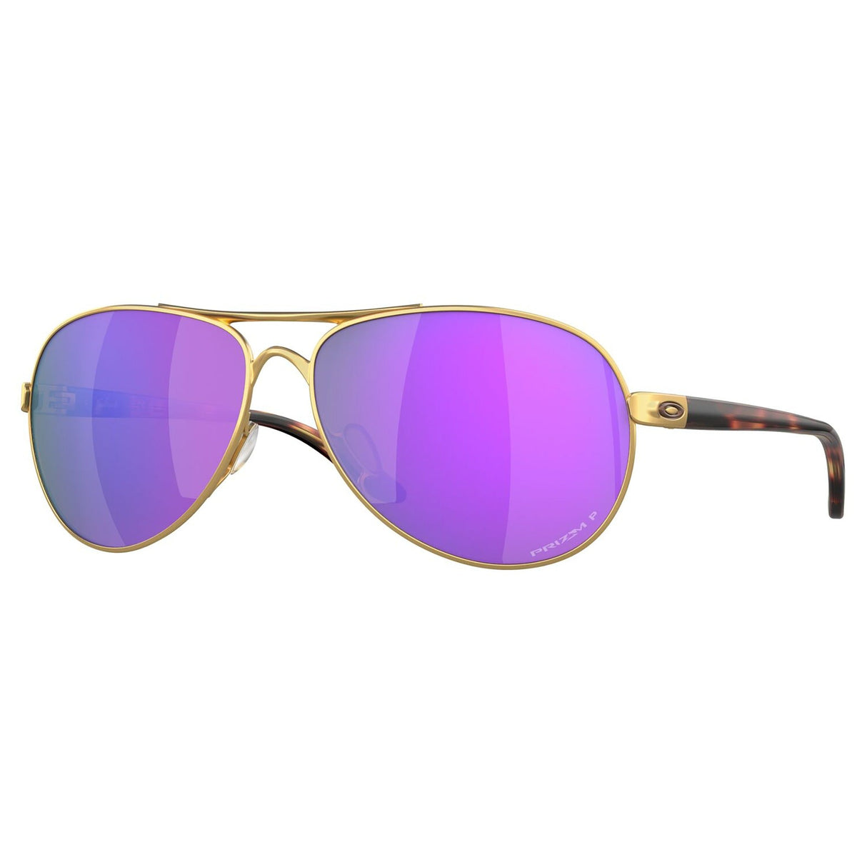 Oakley Feedback Women Sunglasses - Satin Gold / Prizm Violet Polarized Lens