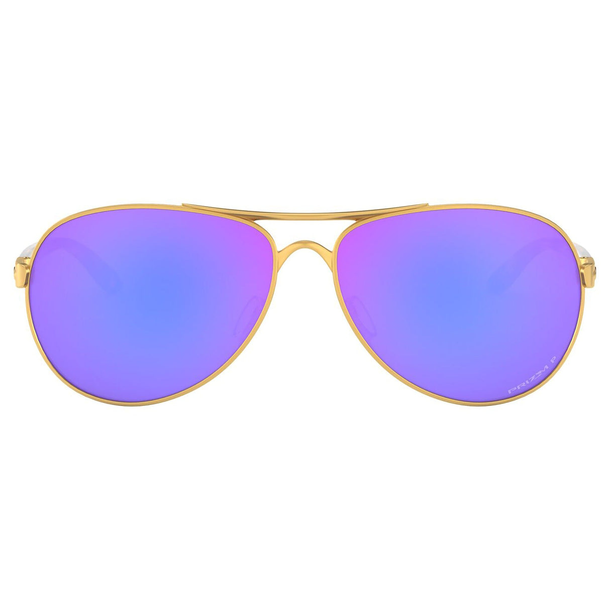 Oakley Feedback Women Sunglasses - Satin Gold / Prizm Violet Polarized Lens