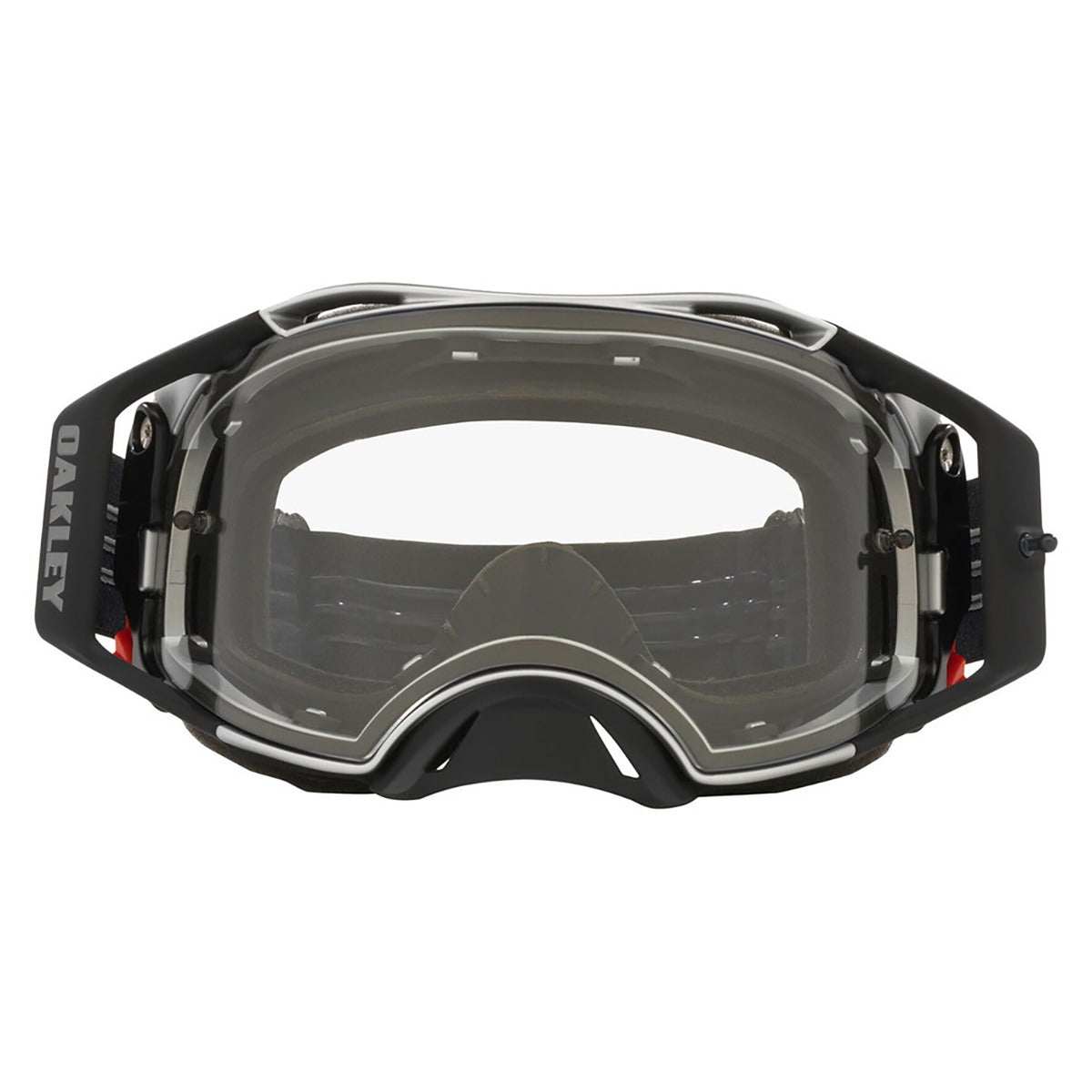 Oakley Airbrake Tuff Blocks Black Gunmetal MX Goggle - Clear