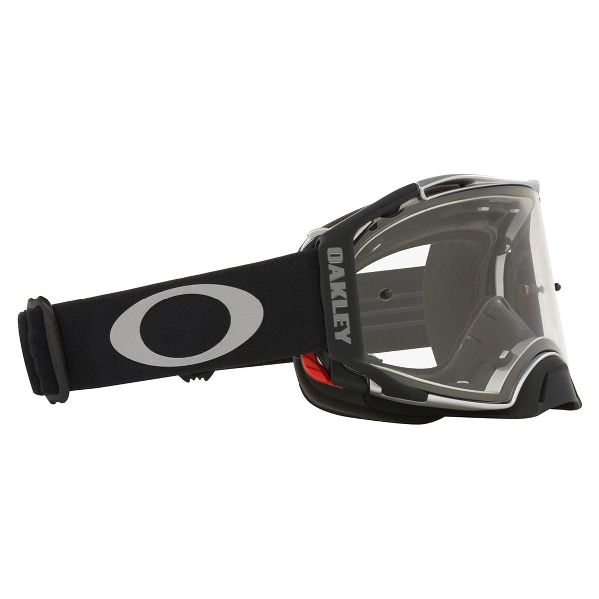 Oakley Airbrake Tuff Blocks Black Gunmetal MX Goggle - Clear