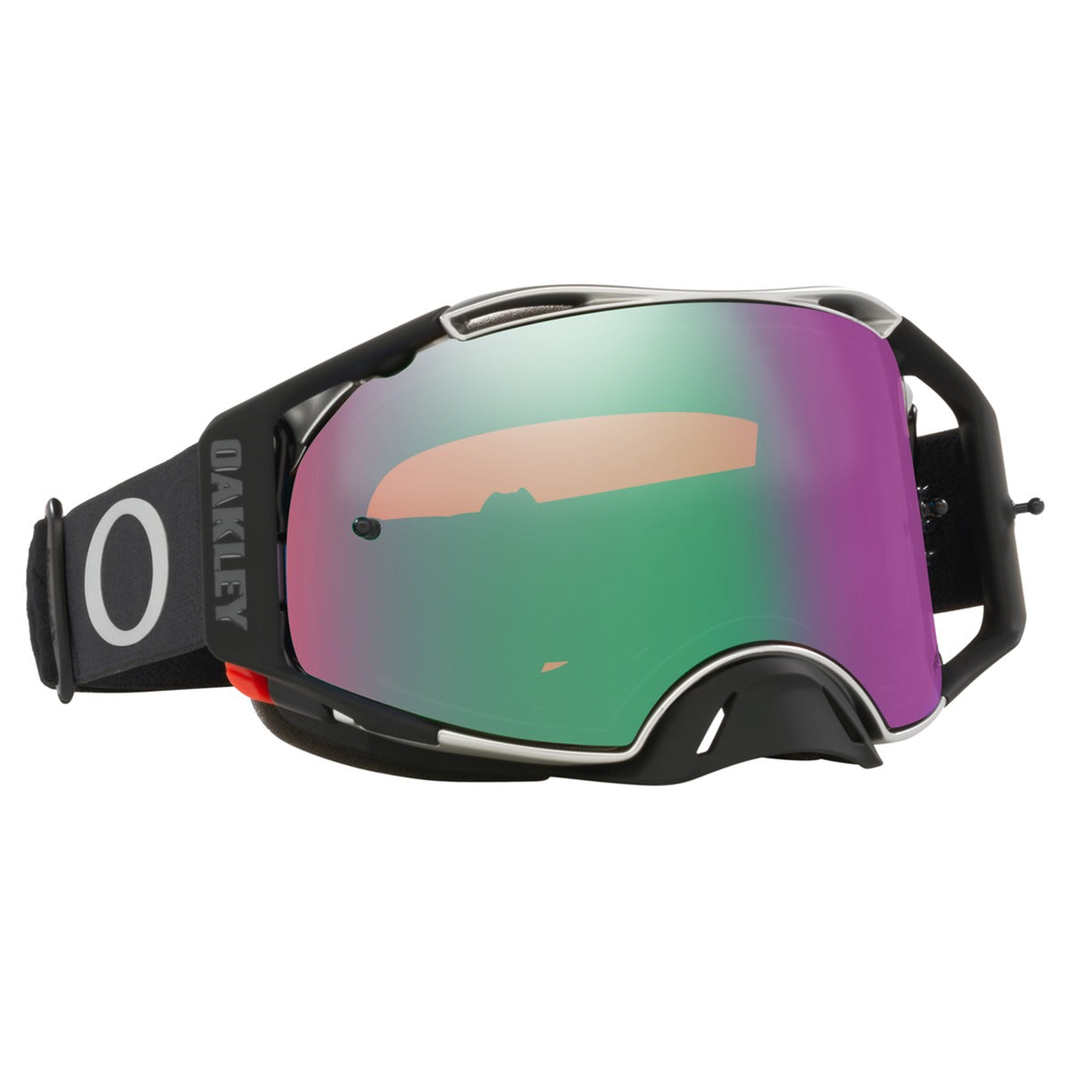 Oakley Airbrake Tuff Blocks Black Gunmetal MX Goggle - Prizm MX Jade Iridium