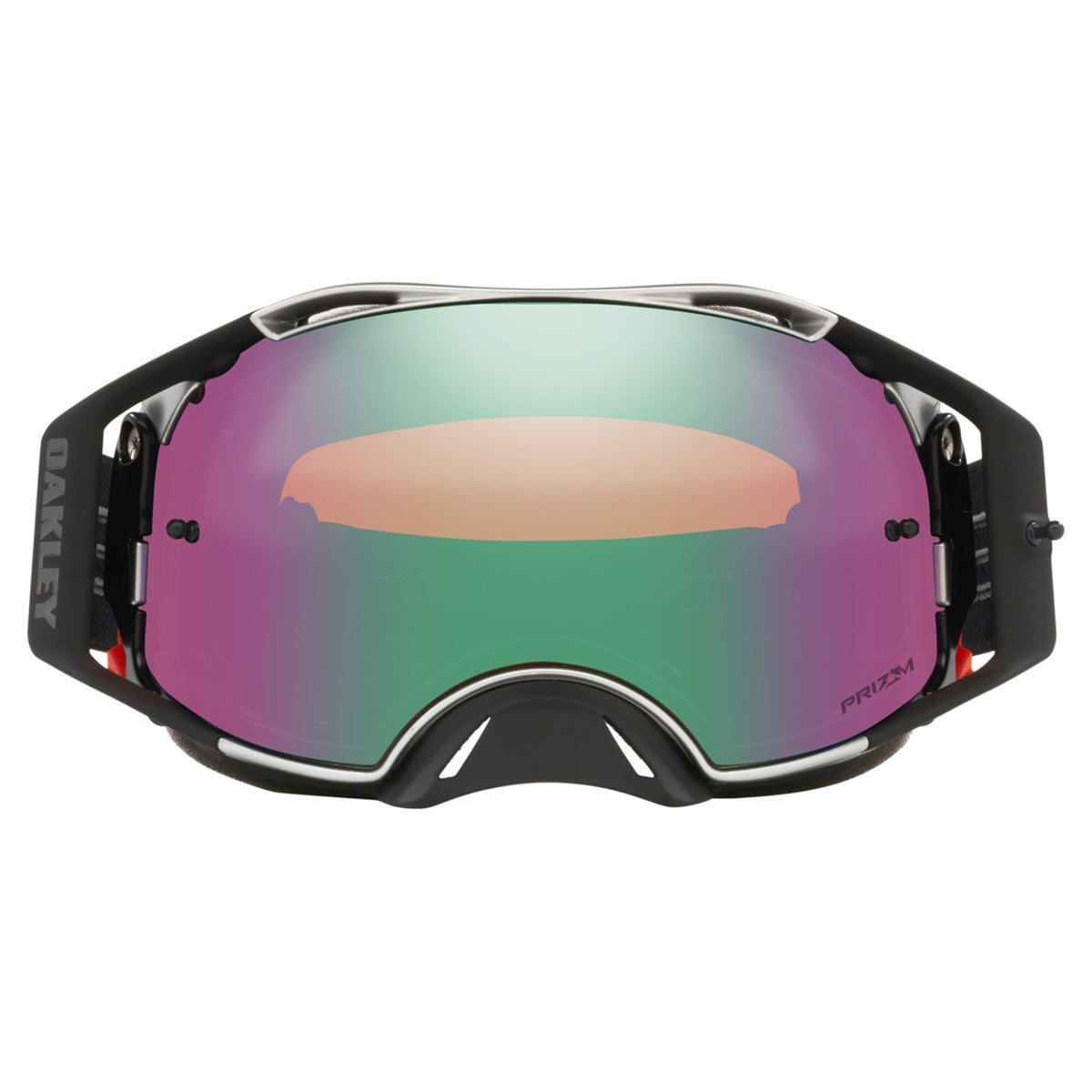 Oakley Airbrake Tuff Blocks Black Gunmetal MX Goggle - Prizm MX Jade Iridium