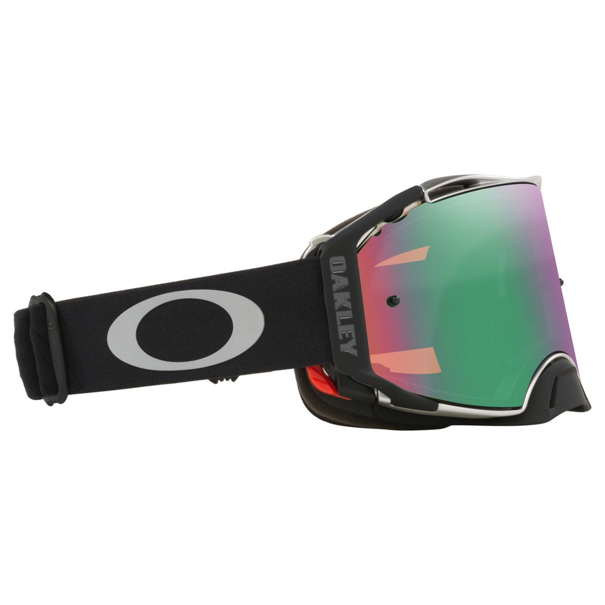 Oakley Airbrake Tuff Blocks Black Gunmetal MX Goggle - Prizm MX Jade Iridium