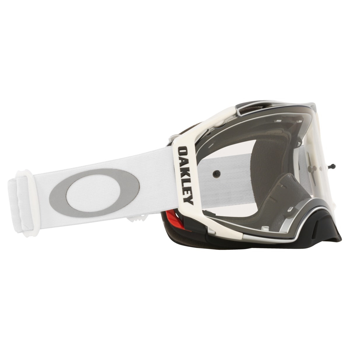 Oakley Airbrake Tuff Blocks White MX Goggle - Clear