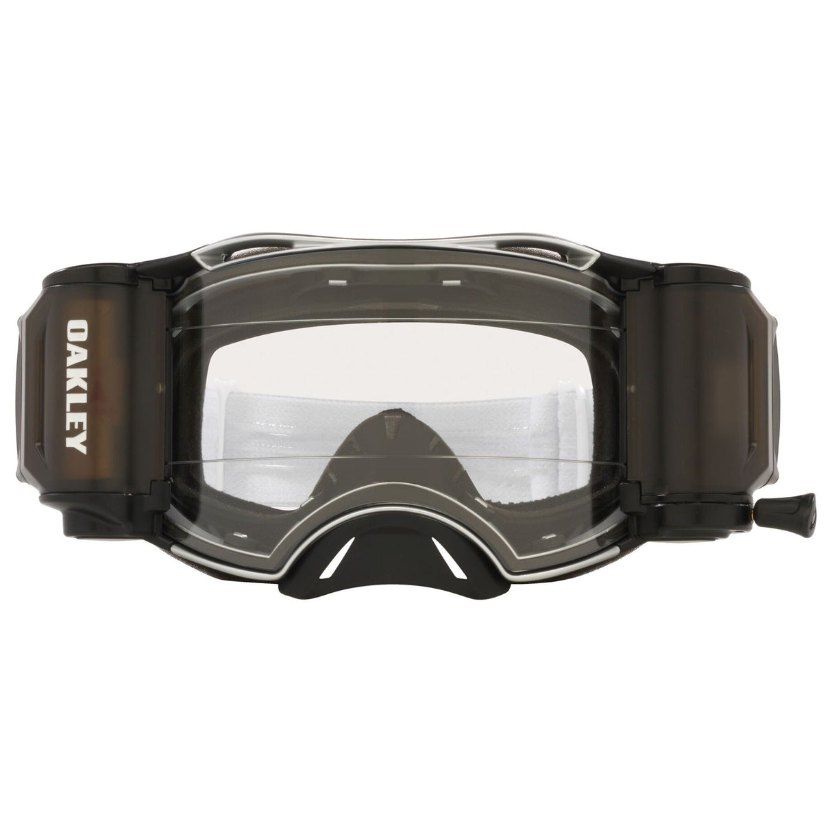 Oakley Airbrake Tuff Blocks White Roll Off MX Goggle - Clear Roll Off
