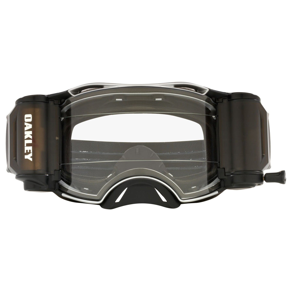 Oakley Airbrake Tuff Blocks Black Gun Roll Off MX Goggle - Clear Roll Off