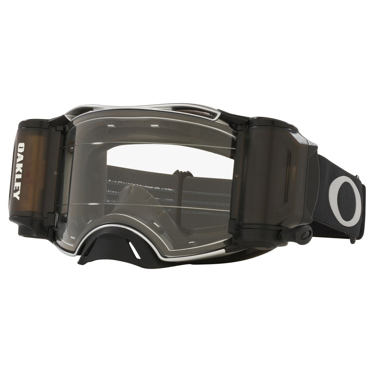 Oakley Airbrake Tuff Blocks Black Gun Roll Off MX Goggle - Clear Roll Off
