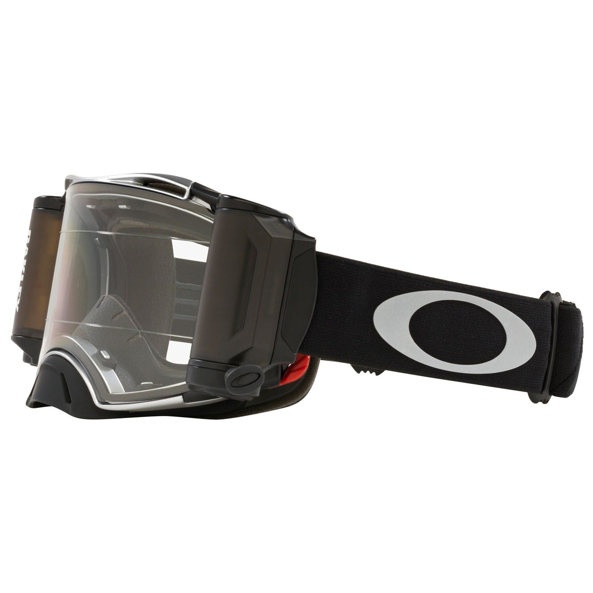 Oakley Airbrake Tuff Blocks Black Gun Roll Off MX Goggle - Clear Roll Off
