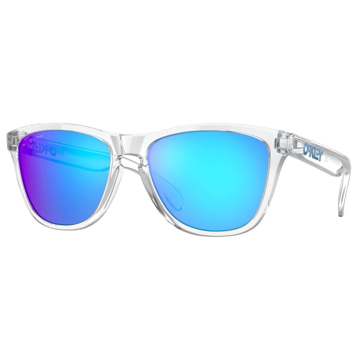 Oakley Frogskins Sunglasses - Crystal Clear / Prizm Sapphire Lens