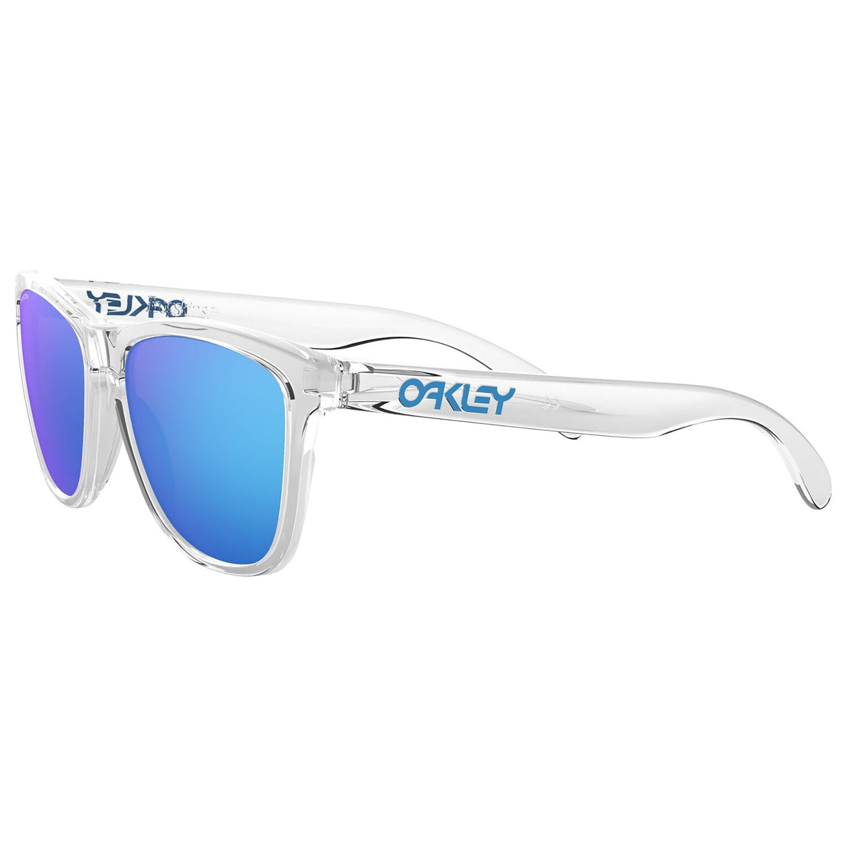 Oakley Frogskins Sunglasses - Crystal Clear / Prizm Sapphire Lens