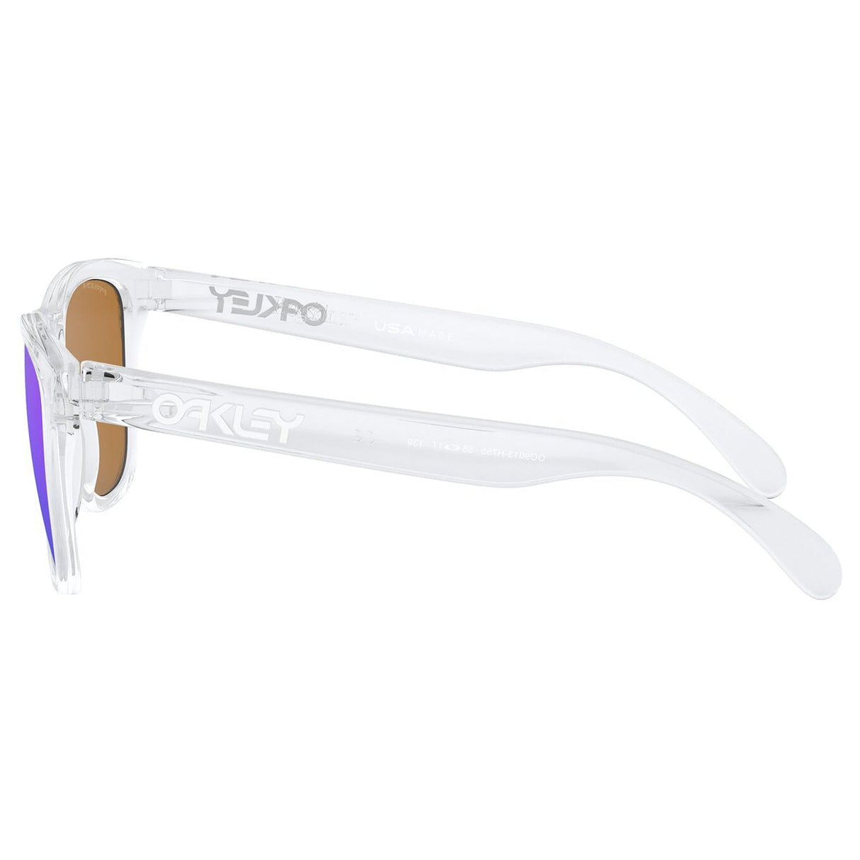 Oakley Frogskins Sunglasses - Polished Clear / Prizm Violet Lens