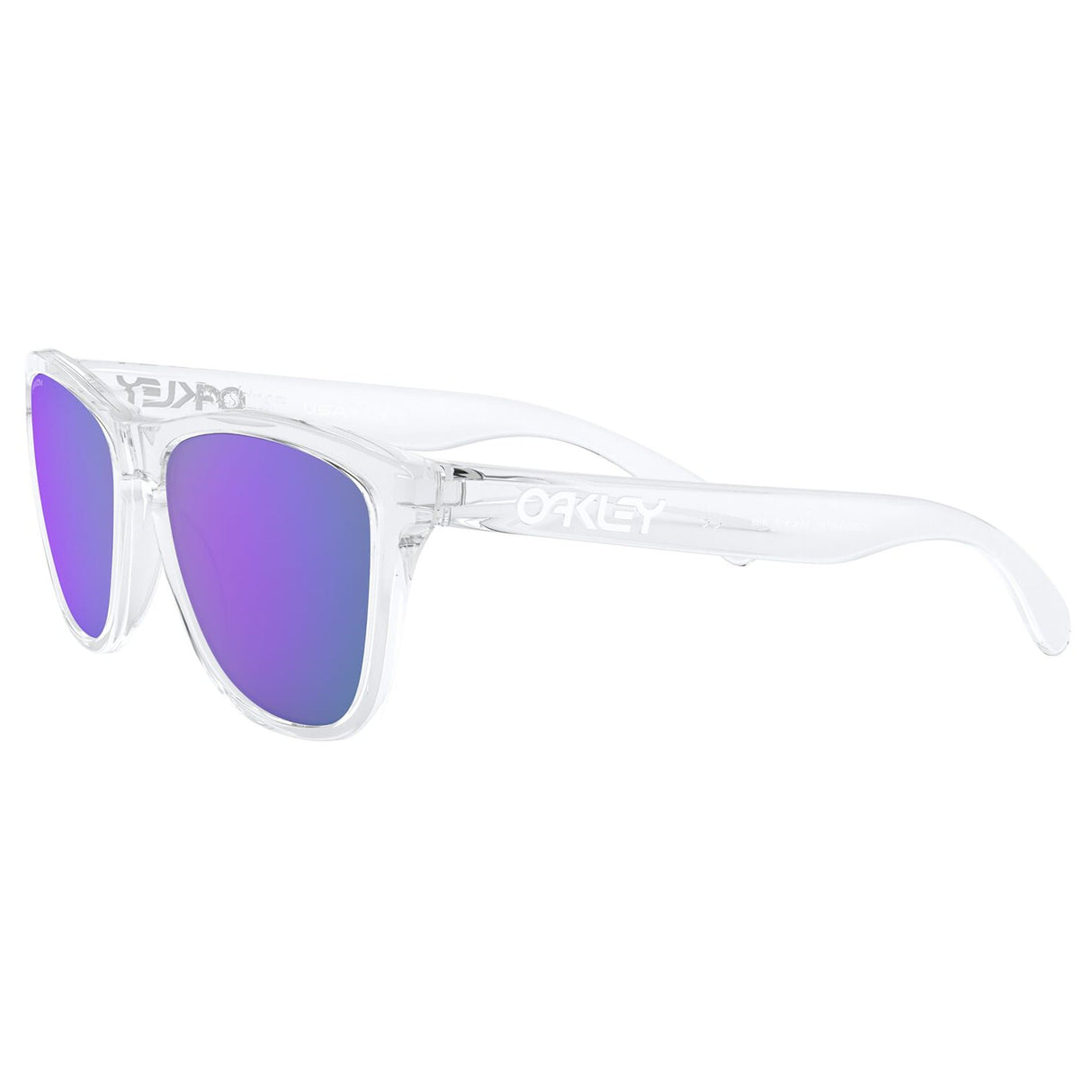 Oakley Frogskins Sunglasses - Polished Clear / Prizm Violet Lens