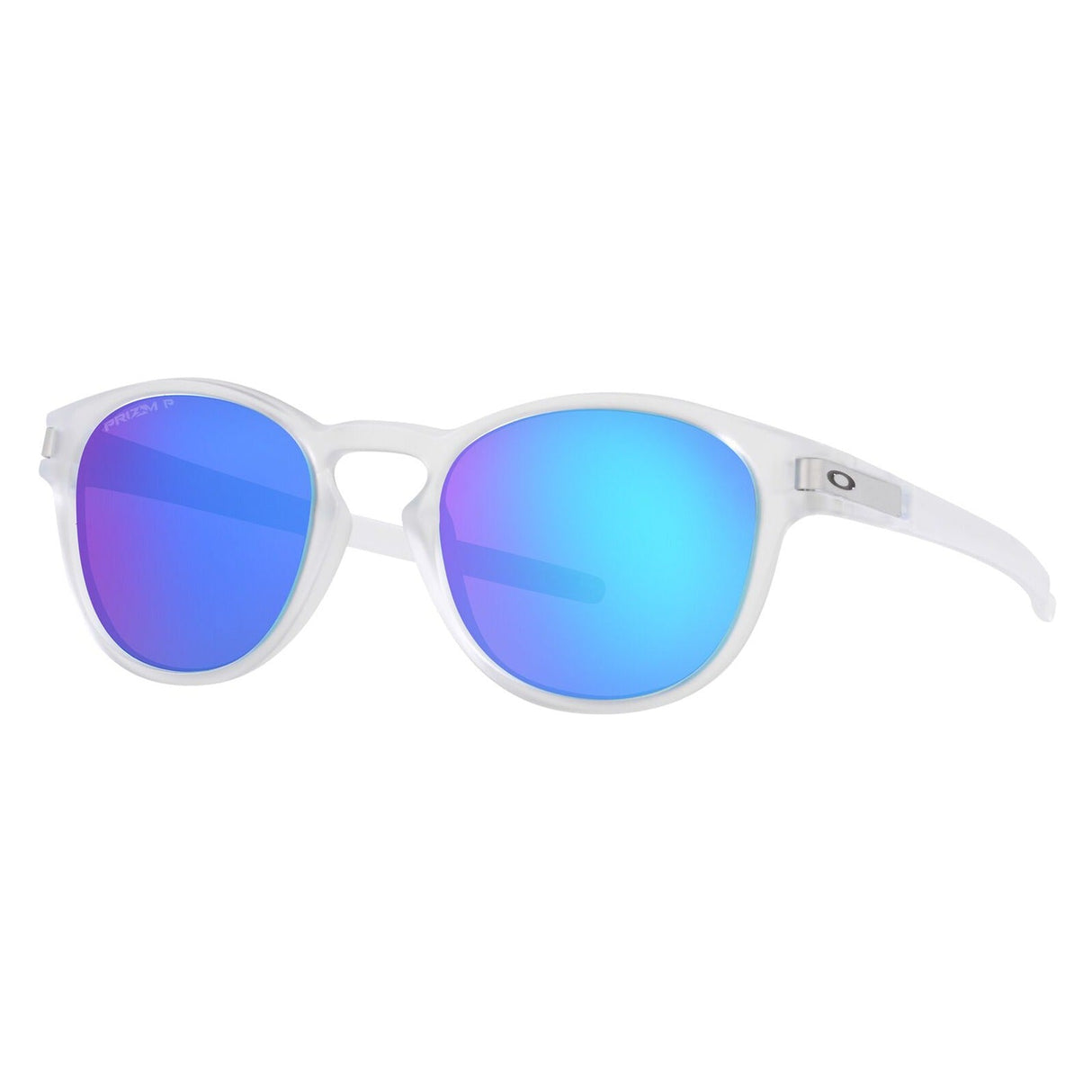 Oakley Latch Sunglasses - Matte Clear/Prizm Sapphire Polarized