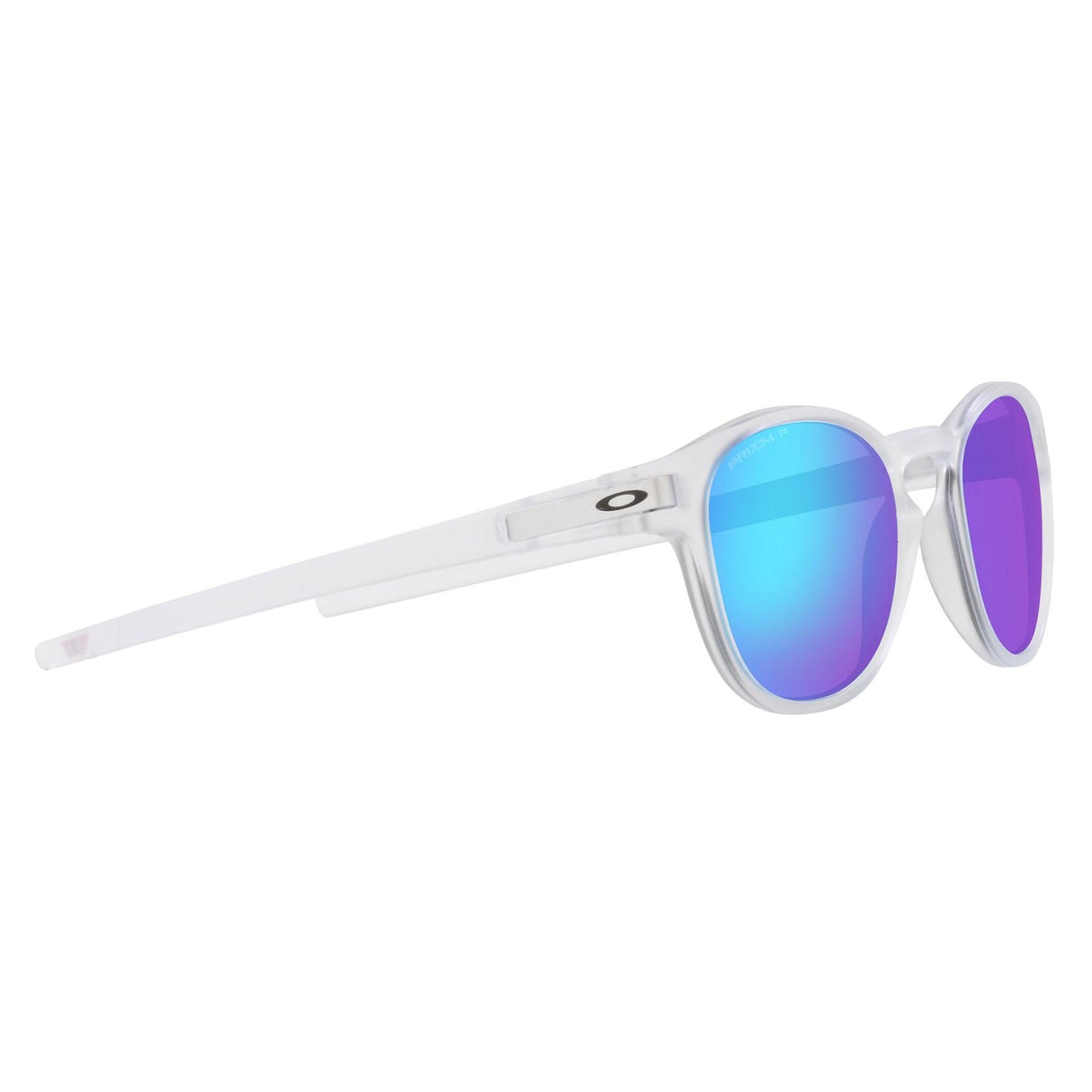 Oakley Latch Sunglasses - Matte Clear/Prizm Sapphire Polarized