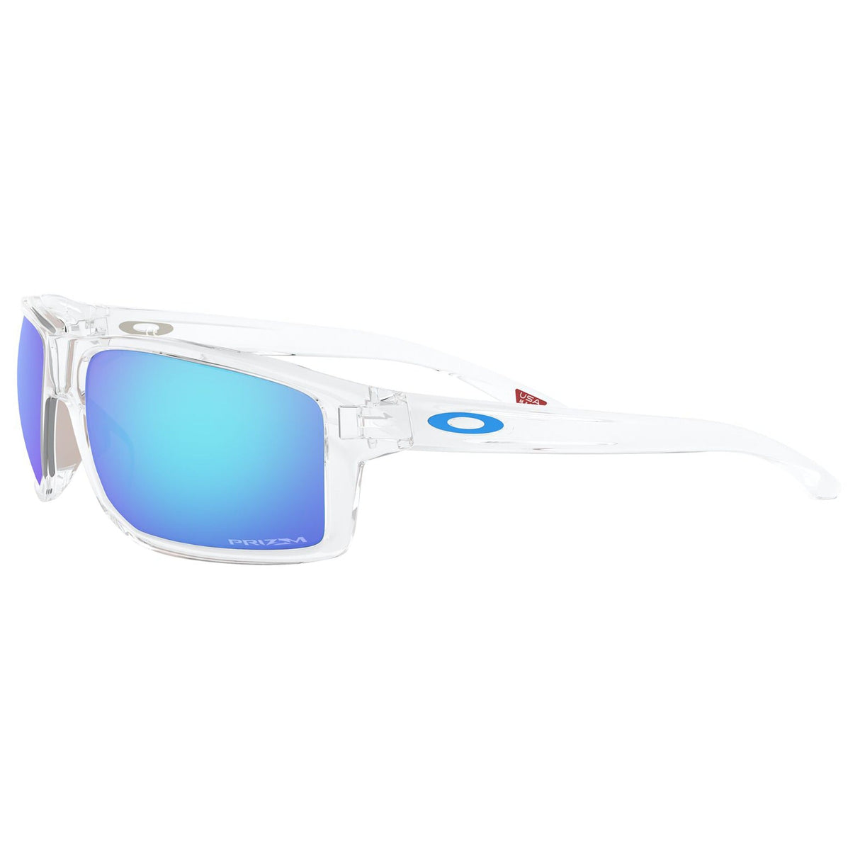 Oakley Gibston Sunglasses - Polished Clear / Prizm Sapphire Lens