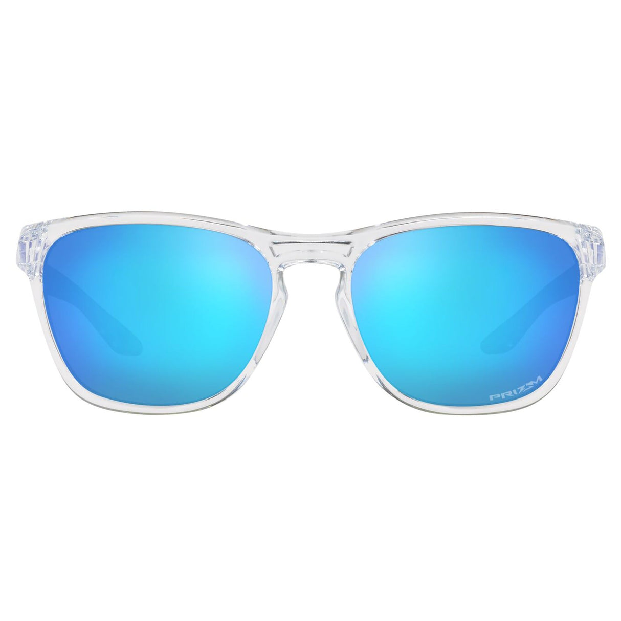 Oakley Manorburn Sunglasses - Polished Clear / Prizm Sapphire Lens