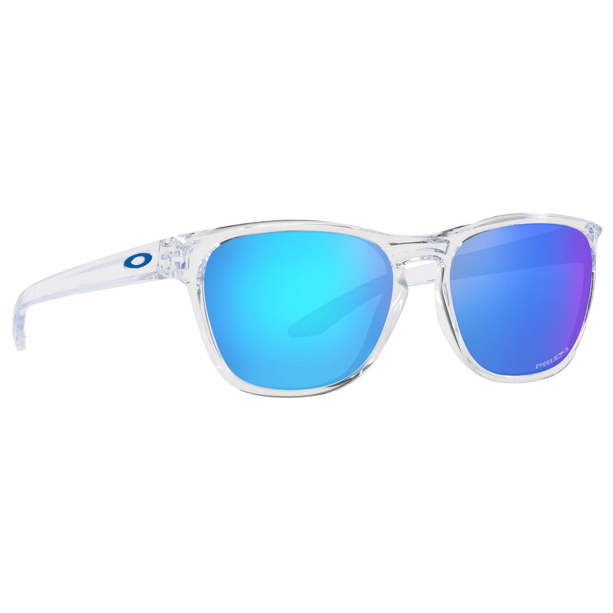 Oakley Manorburn Sunglasses - Polished Clear / Prizm Sapphire Lens