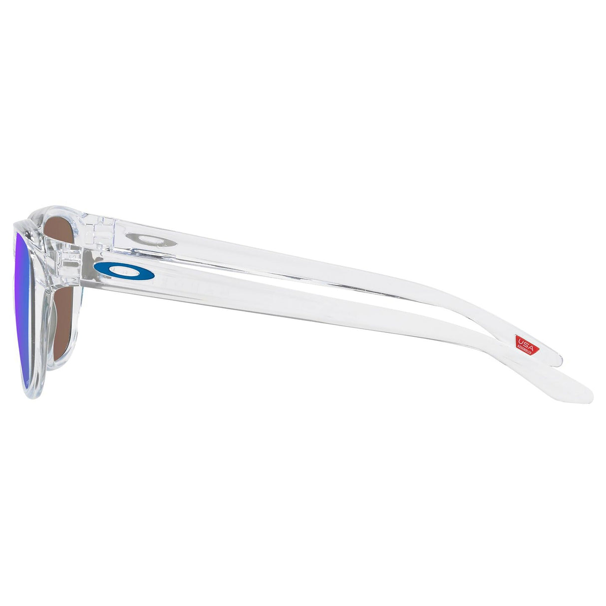 Oakley Manorburn Sunglasses - Polished Clear / Prizm Sapphire Lens