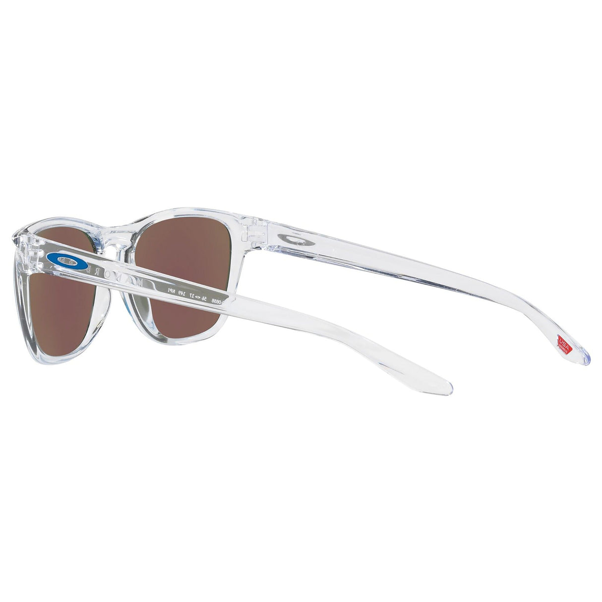 Oakley Manorburn Sunglasses - Polished Clear / Prizm Sapphire Lens