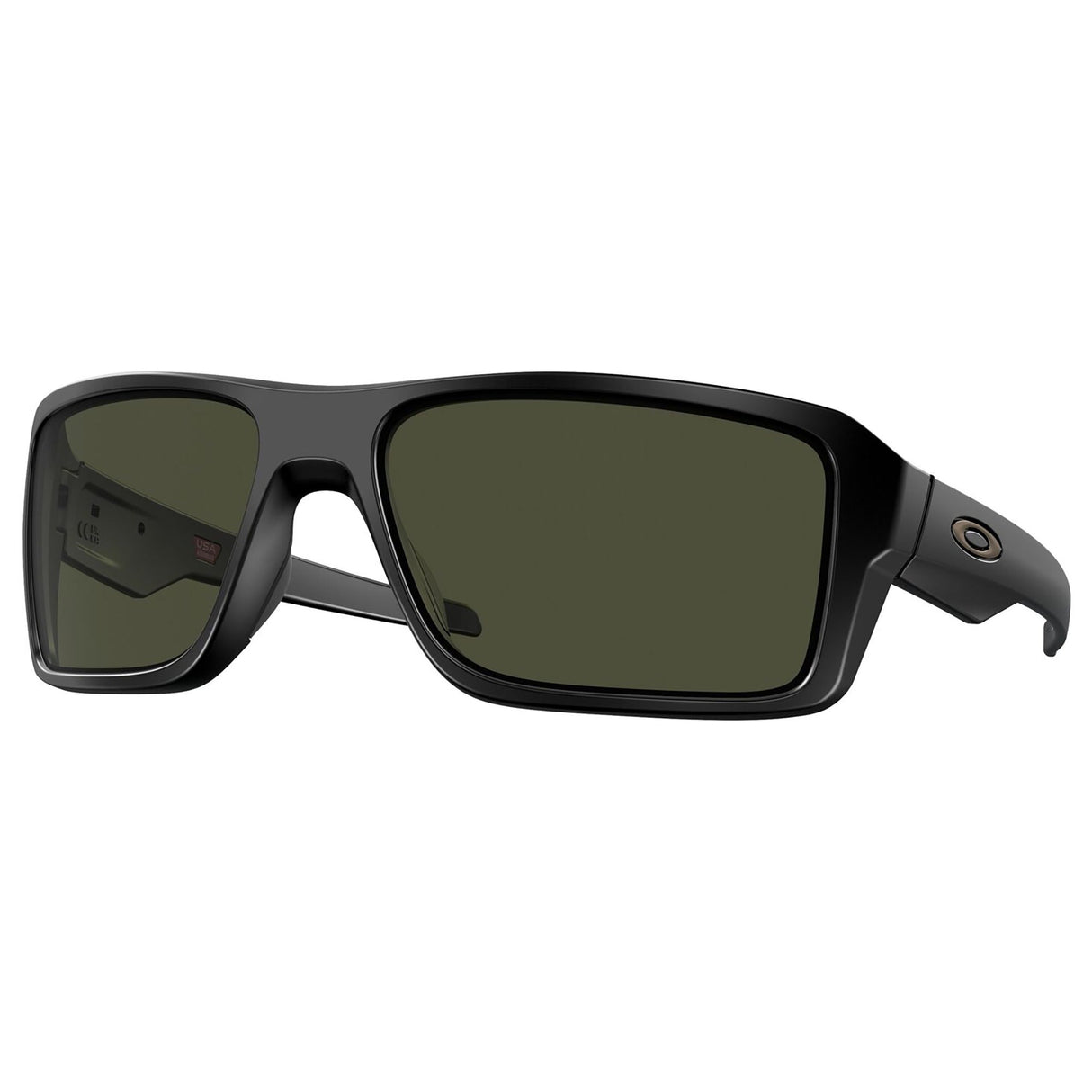 Oakley Double Edge Sunglasses - Matte Black / Dark Grey Lens