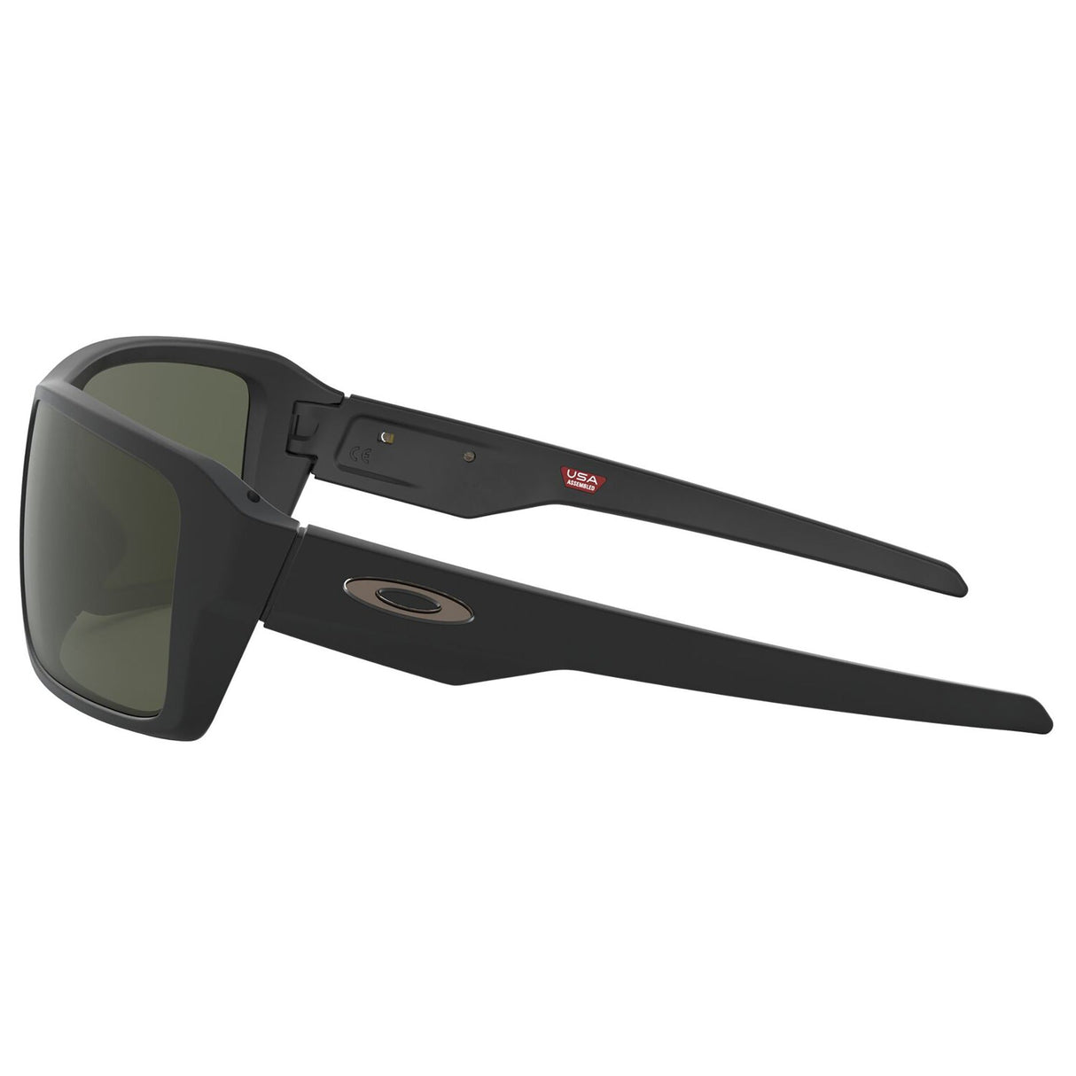 Oakley Double Edge Sunglasses - Matte Black / Dark Grey Lens