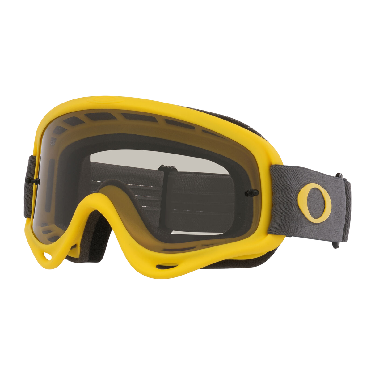 Oakley O Frame MX Moto Yellow with Light Grey motocross goggle – front view