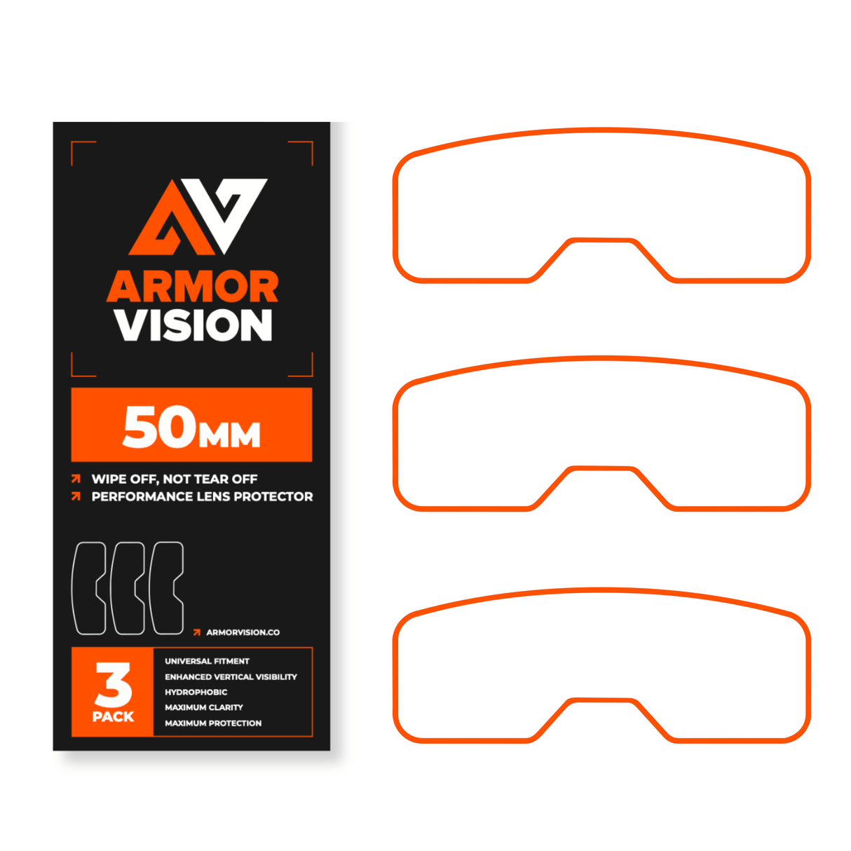 ARMOR VISION 50MM LENS PROTECTOR (3-PACK)