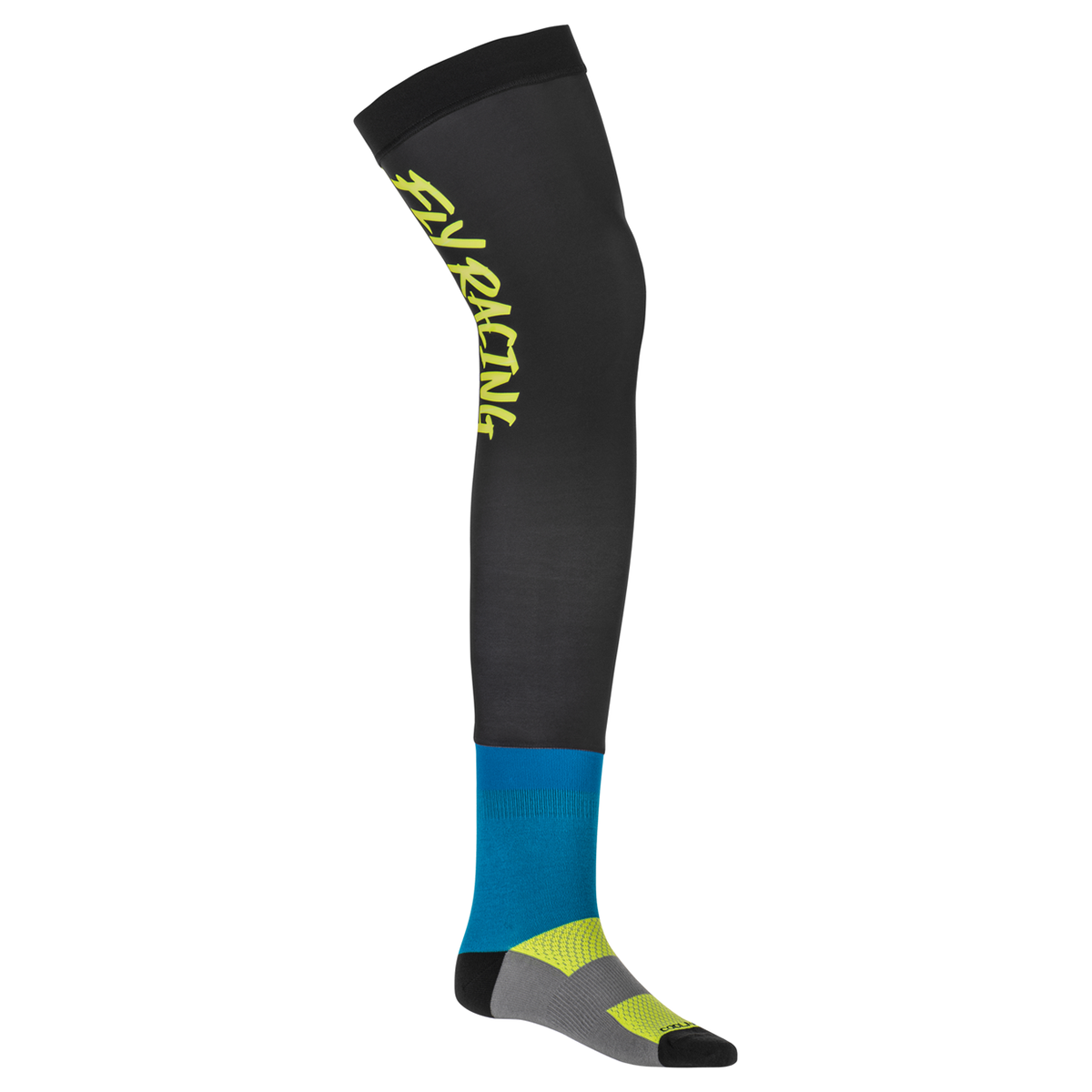 Fly Racing Knee Brace Sock - Hi-Vis/Black/Blue