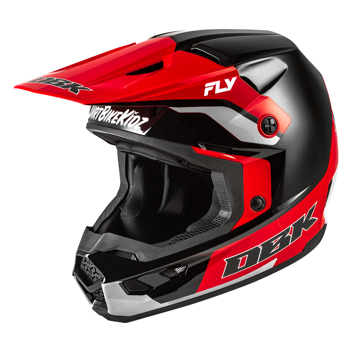 Fly Racing Kinetic DBK Helmet - Black/Red/Grey