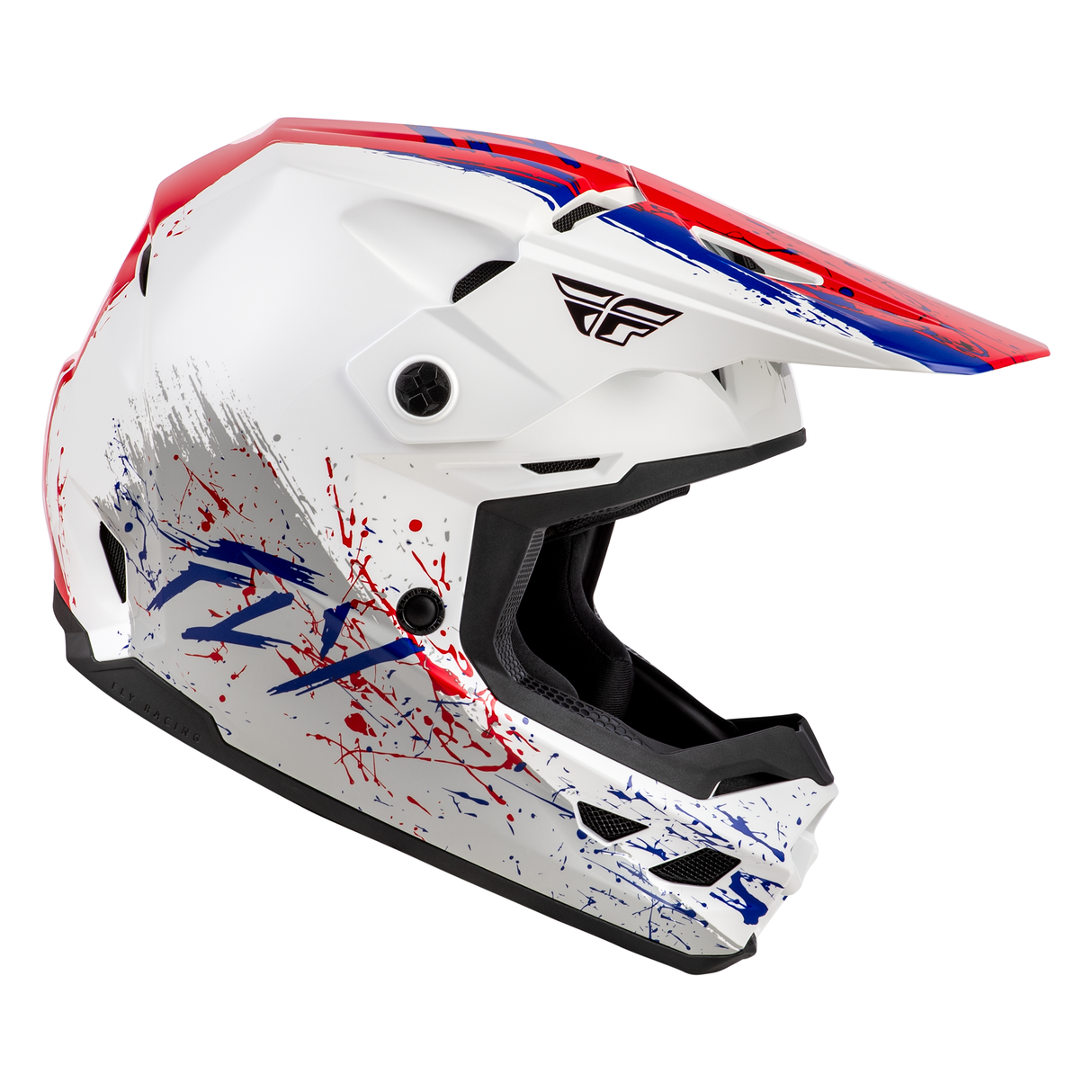 Fly Racing Youth Kinetic Drip Helmet - Red/White/Blue