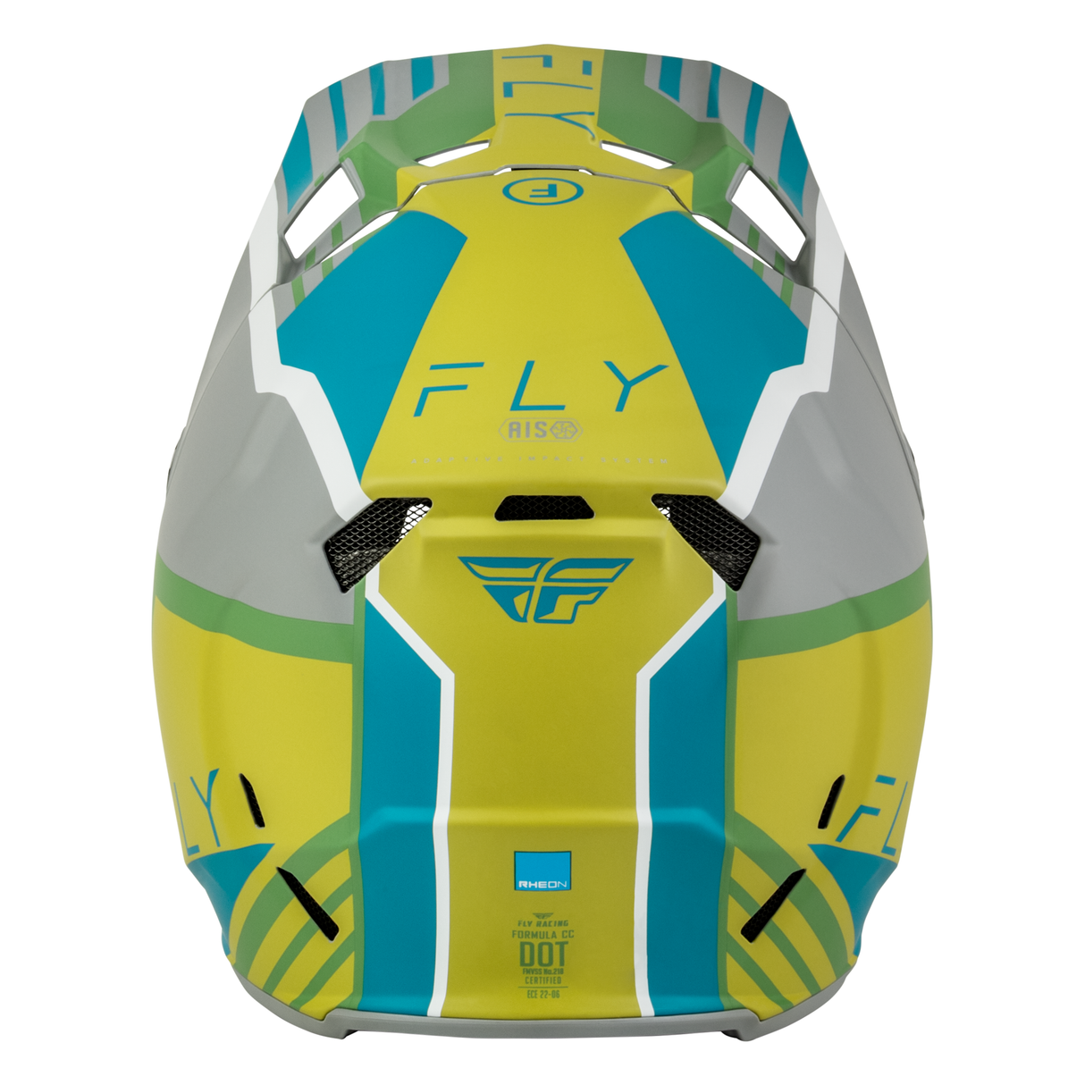 Fly Racing Formula CC Strike Helmet - Matte Grey/Green/Teal