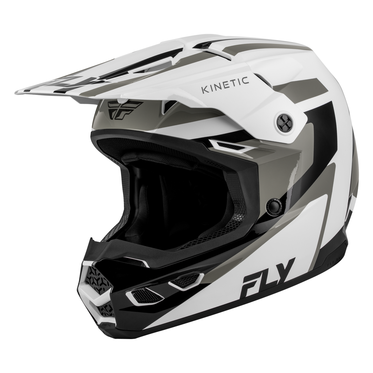 Fly Racing Kinetic Sync Helmet - White/Black/Grey