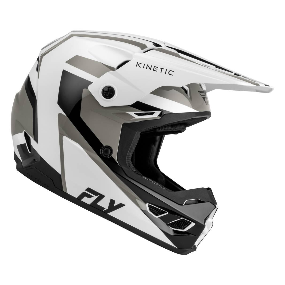 Fly Racing Kinetic Sync Helmet - White/Black/Grey