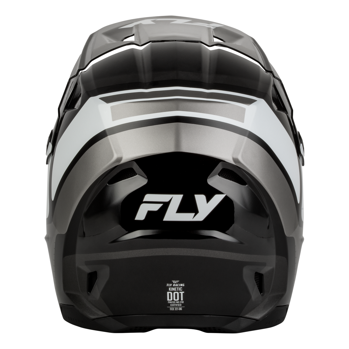 Fly Racing Youth Kinetic Scrap Helmet - Black/White/Grey