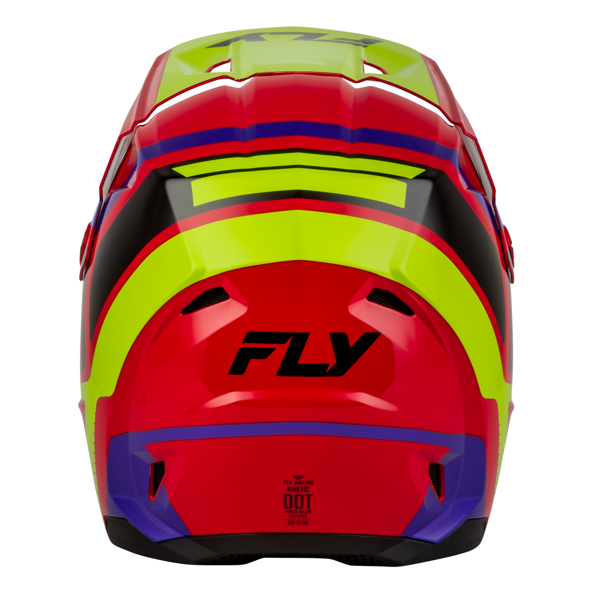 Fly Racing Youth Kinetic Scrap Helmet - Red/Hi-Vis/Purple/Black